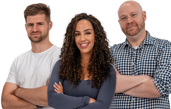 The TradeifyTV hosts: Nick, Maryam, and Matt